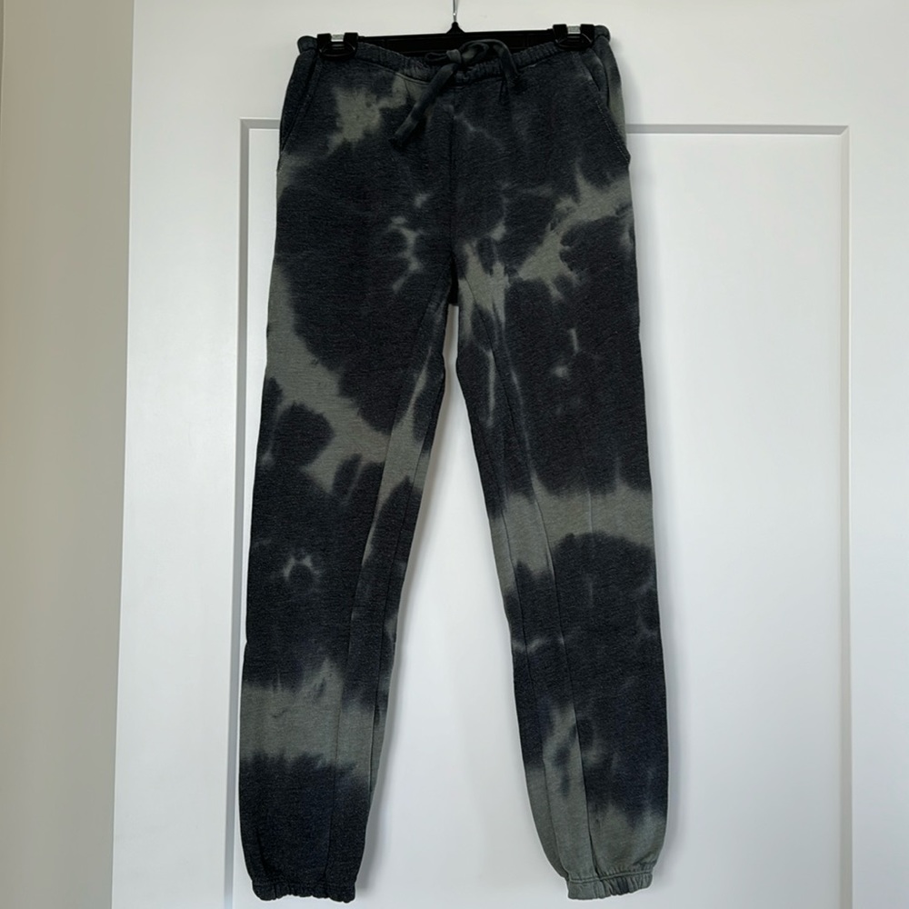Generation Love Charcoal and Green Tie Dye Joggers XS
